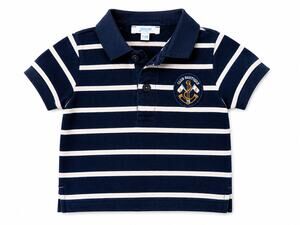 Jacadi Paris Boys' Navy & Cream Striped Rugby Polo - 23M